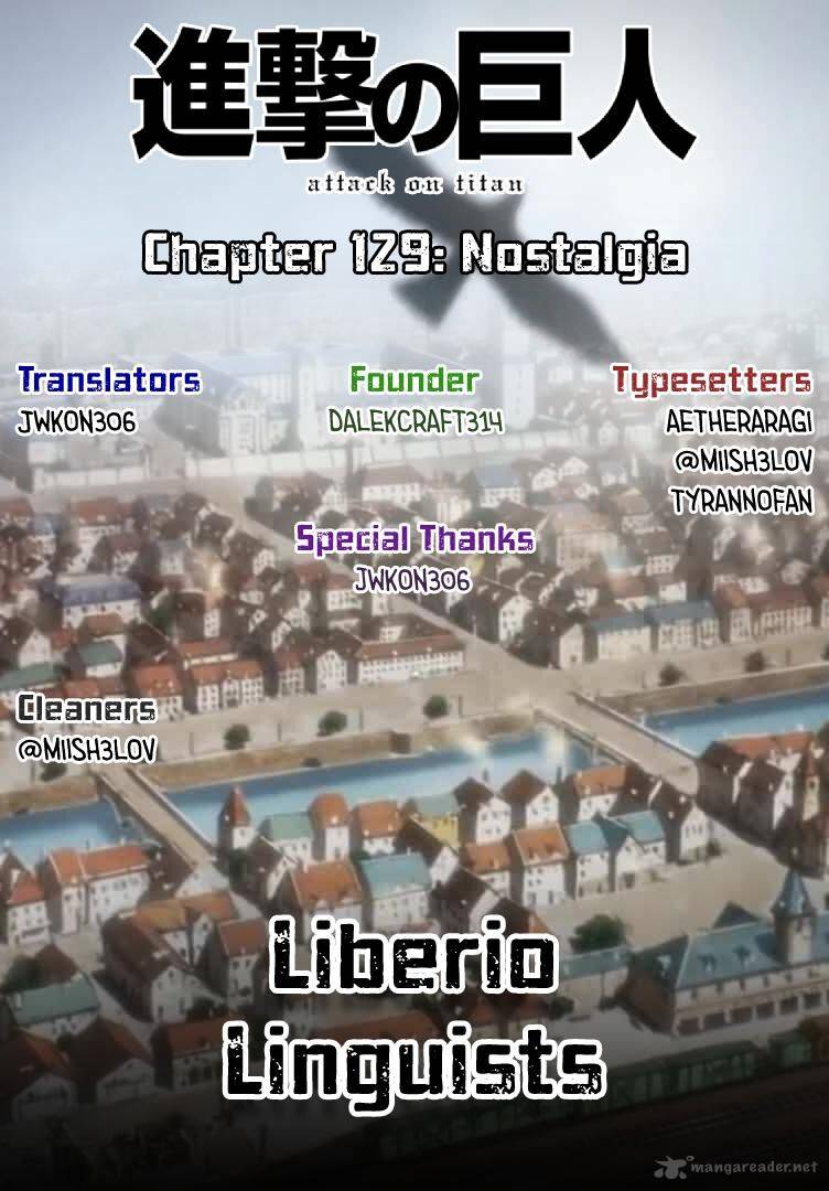 Lecture en ligne Shingeki No Kyojin 129 page 1