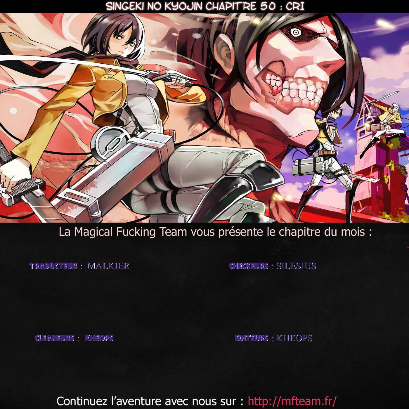 Lecture en ligne Shingeki No Kyojin 50 page 1