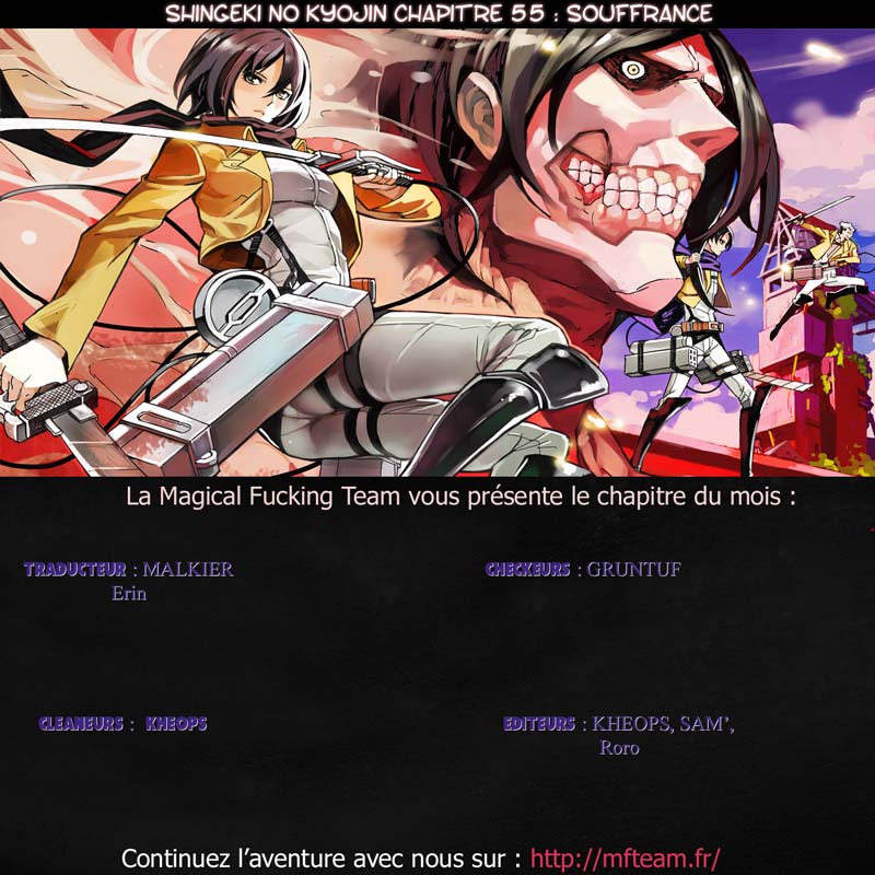 Lecture en ligne Shingeki No Kyojin 55 page 1