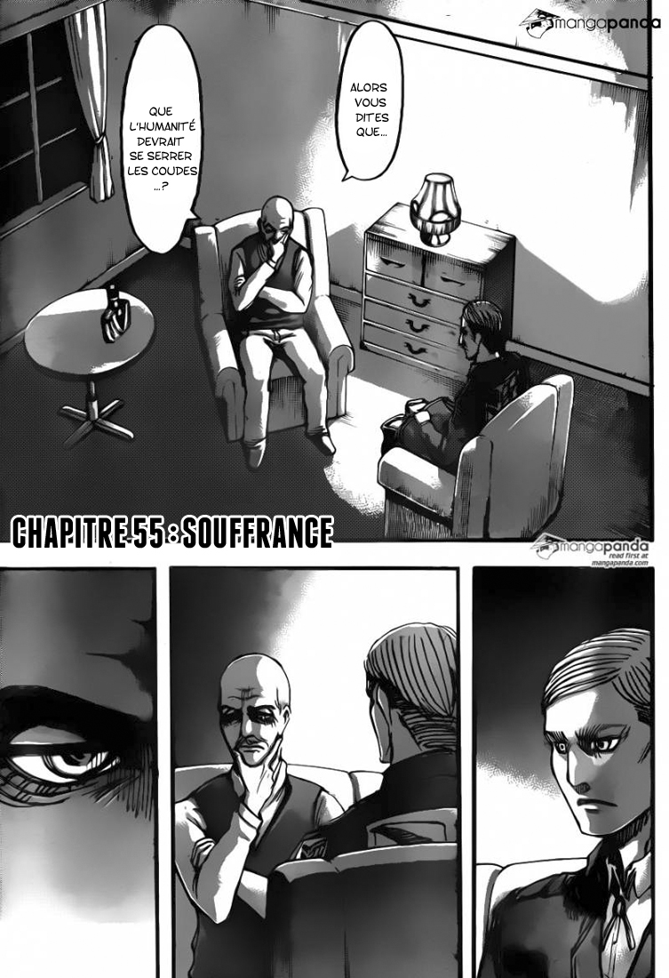 Lecture en ligne Shingeki No Kyojin 55 page 3