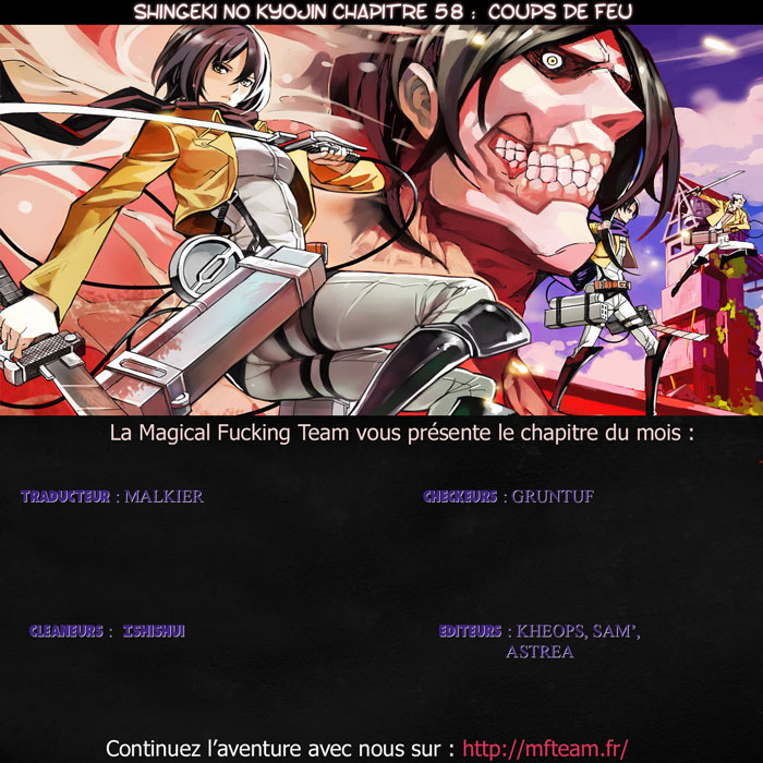 Lecture en ligne Shingeki No Kyojin 58 page 1