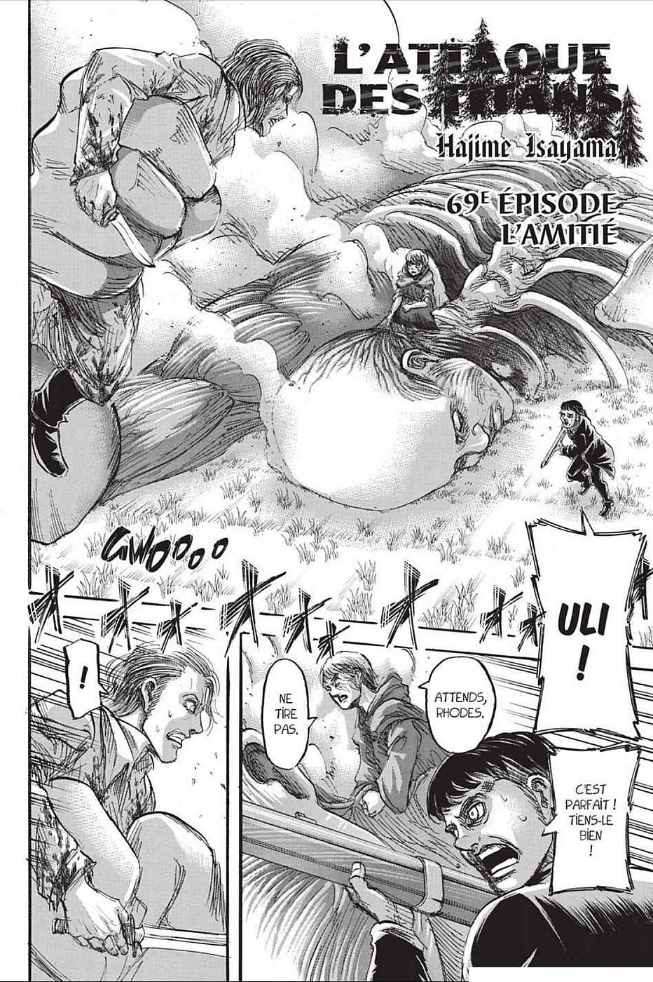 Lecture en ligne Shingeki No Kyojin 69 page 3