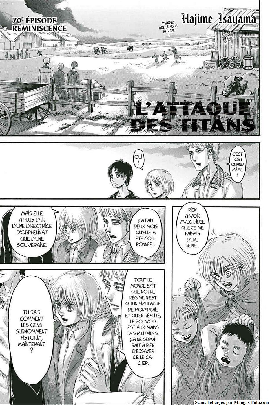 Lecture en ligne Shingeki No Kyojin 70 page 3