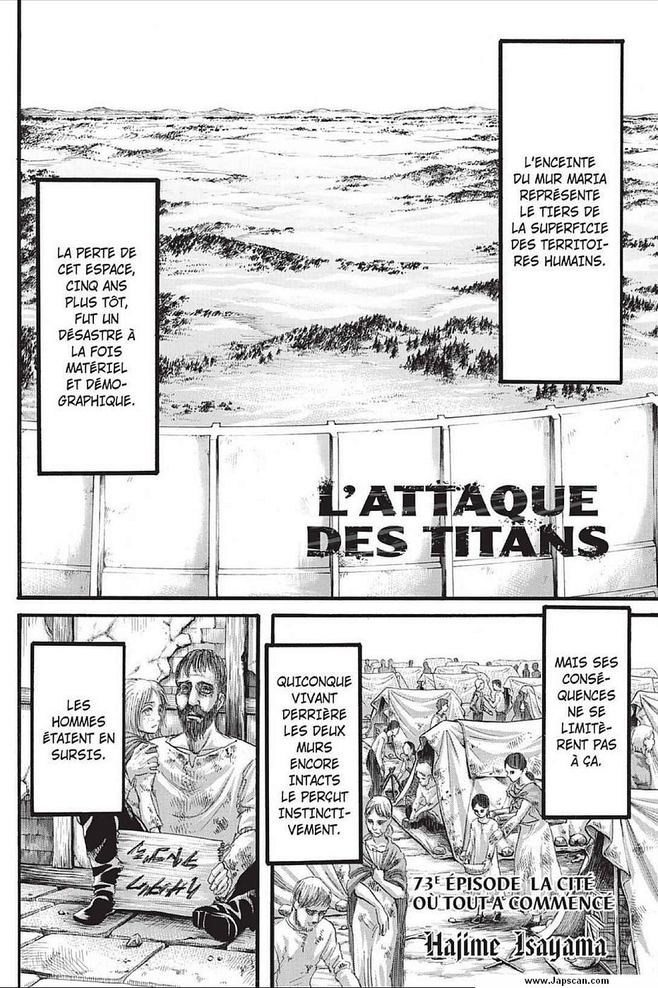 Lecture en ligne Shingeki No Kyojin 73 page 3