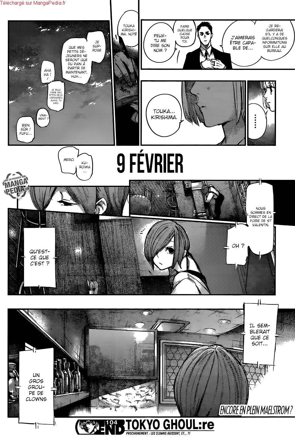 Lecture en ligne Tokyo Ghoul Re 104 page 19